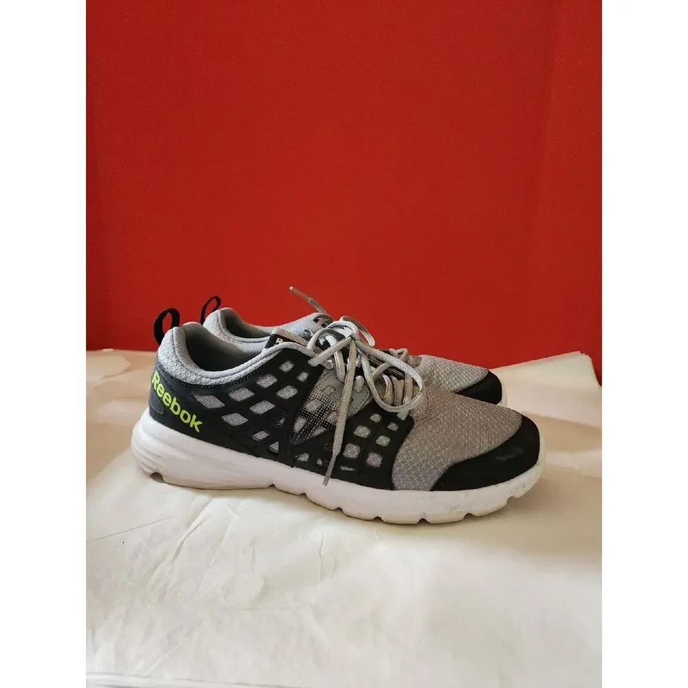 Reebok Men's 10.5 Gray Grey Black Running Shoes